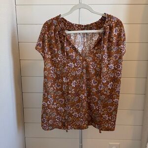 Floral Brown Women's Top